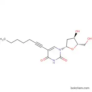 Molecular Structure of 77875-98-0 (Uridine, 2'-deoxy-5-(1-heptynyl)-)