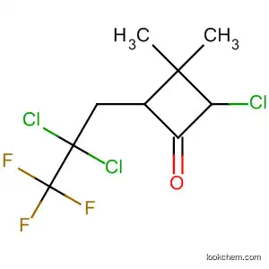 Molecular Structure of 78999-15-2 (Cyclobutanone,
2-chloro-4-(2,2-dichloro-3,3,3-trifluoropropyl)-3,3-dimethyl-)