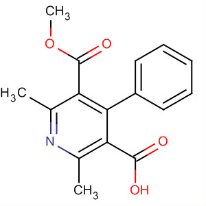 Molecular Structure of 109790-87-6 (3,5-Pyridinedicarboxylic acid, 2,6-dimethyl-4-phenyl-, monomethyl ester)