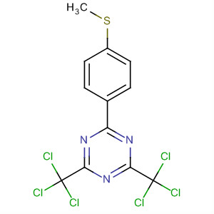 Molecular Structure of 117482-71-0 (1,3,5-Triazine, 2-[4-(methylthio)phenyl]-4,6-bis(trichloromethyl)-)