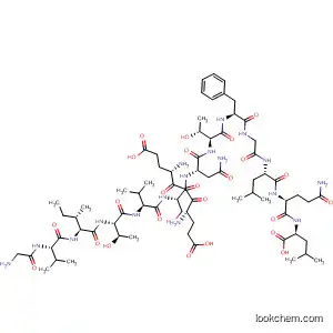 Molecular Structure of 119179-73-6 (L-Leucine,
glycyl-L-valyl-L-isoleucyl-L-threonyl-L-valyl-L-a-glutamyl-L-a-glutamyl-L-ser
yl-L-asparaginyl-L-threonyl-L-phenylalanylglycyl-L-leucyl-L-glutaminyl-)