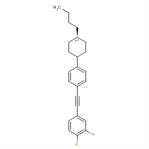 Molecular Structure of 121639-59-6 (Benzene, 4-[[4-(trans-4-butylcyclohexyl)phenyl]ethynyl]-1,2-difluoro-)