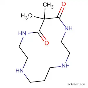 Molecular Structure of 124398-55-6 (1,4,8,11-Tetraazacyclotetradecane-5,7-dione, 6,6-dimethyl-)