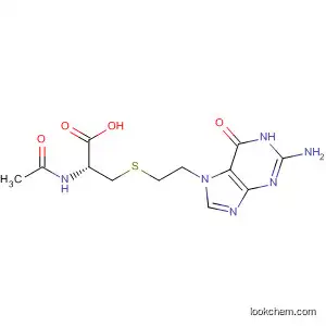 Molecular Structure of 124411-97-8 (L-Cysteine,
N-acetyl-S-[2-(2-amino-1,6-dihydro-6-oxo-7H-purin-7-yl)ethyl]-)