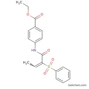 Molecular Structure of 124909-46-2 (Benzoic acid, 4-[[1-oxo-2-(phenylsulfonyl)-2-butenyl]amino]-, ethyl ester,
(Z)-)