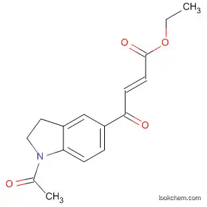 Molecular Structure of 147647-90-3 (2-Butenoic acid, 4-(1-acetyl-2,3-dihydro-1H-indol-5-yl)-4-oxo-, ethyl
ester, (E)-)