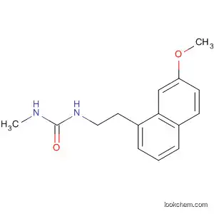 Molecular Structure of 148018-46-6 (Urea, N-[2-(7-methoxy-1-naphthalenyl)ethyl]-N'-methyl-)