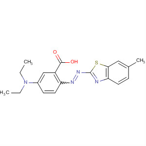 Molecular Structure of 150125-01-2 (Benzoic acid, 5-(diethylamino)-2-[(6-methyl-2-benzothiazolyl)azo]-)