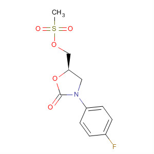 Molecular Structure of 150880-21-0 (2-Oxazolidinone, 3-(4-fluorophenyl)-5-[[(methylsulfonyl)oxy]methyl]-,
(5R)-)