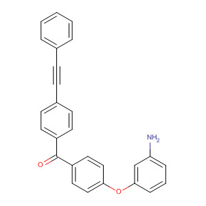 Molecular Structure of 154135-59-8 (Methanone, [4-(3-aminophenoxy)phenyl][4-(phenylethynyl)phenyl]-)