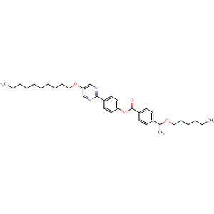 Molecular Structure of 154732-59-9 (Benzoic acid, 4-[1-(hexyloxy)ethyl]-, 4-[5-(decyloxy)-2-pyrimidinyl]phenyl
ester)