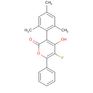 2H-Pyran-2-one, 5-fluoro-4-hydroxy-6-phenyl-3-(2,4,6-trimethylphenyl)- CAS No  154931-14-3
