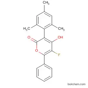 Molecular Structure of 154931-14-3 (2H-Pyran-2-one, 5-fluoro-4-hydroxy-6-phenyl-3-(2,4,6-trimethylphenyl)-)