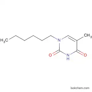 Molecular Structure of 154932-58-8 (2,4(1H,3H)-Pyrimidinedione, 1-hexyl-5-methyl-)