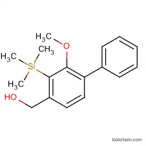 Molecular Structure of 156721-52-7 (Benzenemethanol, 2-methoxy-a-phenyl-3-(trimethylsilyl)-, (R)-)