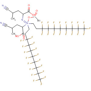 Molecular Structure of 156913-94-9 (Pentanoic acid, 4,4'-azobis[4-cyano-,
bis(3,3,4,4,5,5,6,6,7,7,8,8,9,9,10,10,10-heptadecafluorodecyl) ester)