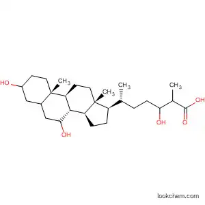 Molecular Structure of 157749-50-3 (Cholestan-26-oic acid, 3,7,24-trihydroxy-, (3a,5b,7a,24S,25R)-)