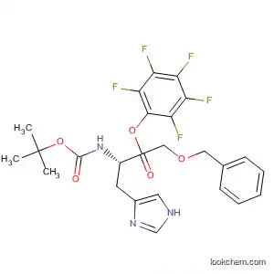Molecular Structure of 159631-12-6 (L-Histidine,
N-[(1,1-dimethylethoxy)carbonyl]-1-[(phenylmethoxy)methyl]-,
pentafluorophenyl ester)