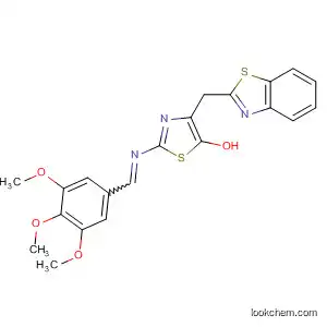 Molecular Structure of 159659-86-6 (5-Thiazolol,
4-(2-benzothiazolylmethyl)-2-[[(3,4,5-trimethoxyphenyl)methylene]amino]
-)