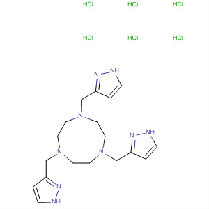 Molecular Structure of 160626-81-3 (1H-1,4,7-Triazonine, octahydro-1,4,7-tris(1H-pyrazol-3-ylmethyl)-,
hexahydrochloride)