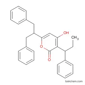 2H-Pyran-2-one,
4-hydroxy-6-[2-phenyl-1-(phenylmethyl)ethyl]-3-(1-phenylpropyl)-