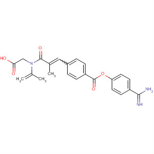 Benzoic acid, 4-[3-[(carboxymethyl)-2-propenylamino]-2-methyl-3-oxo-1-propenyl]-, 1-[4-(aminoiminomethyl)phenyl] ester
