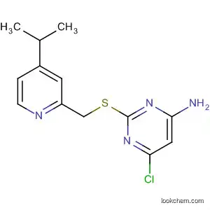 Molecular Structure of 166752-50-7 (4-Pyrimidinamine,
6-chloro-2-[[[4-(1-methylethyl)-2-pyridinyl]methyl]thio]-)