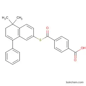 Molecular Structure of 166977-45-3 (Benzoic acid,
4-[[(5,6-dihydro-5,5-dimethyl-8-phenyl-2-naphthalenyl)thio]carbonyl]-)