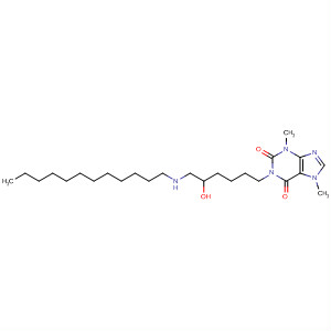 Molecular Structure of 166981-07-3 (1H-Purine-2,6-dione,
1-[6-(dodecylamino)-5-hydroxyhexyl]-3,7-dihydro-3,7-dimethyl-)
