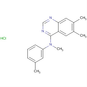 Molecular Structure of 167410-87-9 (4-Quinazolinamine, N,6,7-trimethyl-N-(3-methylphenyl)-,
monohydrochloride)