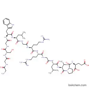 Molecular Structure of 167416-76-4 (L-Glutamic acid,
glycylglycyl-L-serylglycyl-L-tryptophyl-L-leucylglycyl-L-arginyl-L-arginylglycyl
-L-leucyl-L-valyl-L-prolyl-)