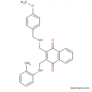 Molecular Structure of 169563-79-5 (1,4-Naphthalenedione,
2-[[(4-methoxyphenyl)methylamino]methyl]-3-[(methylphenylamino)meth
yl]-)