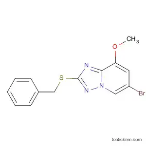 Molecular Structure of 175965-36-3 ([1,2,4]Triazolo[1,5-a]pyridine,
6-bromo-8-methoxy-2-[(phenylmethyl)thio]-)