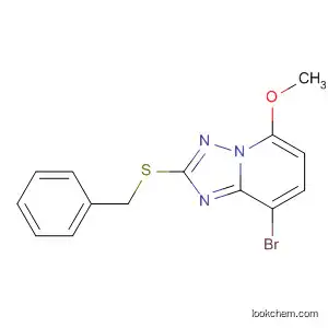 Molecular Structure of 175965-44-3 ([1,2,4]Triazolo[1,5-a]pyridine,
8-bromo-5-methoxy-2-[(phenylmethyl)thio]-)