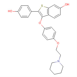 Molecular Structure of 176672-18-7 (Benzo[b]thiophene-6-ol,
2-(4-hydroxyphenyl)-3-[4-[2-(1-piperidinyl)ethoxy]phenoxy]-)