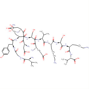 Molecular Structure of 178274-48-1 (L-Valine,
L-valylglycyl-L-tyrosyl-L-a-aspartyl-L-a-aspartyl-L-glutaminyl-L-a-glutamyl-
L-seryl-L-valyl-L-lysyl-L-seryl-L-lysyl-)