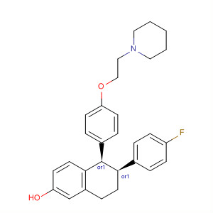 2-Naphthalenol, 6-(4-fluorophenyl)-5,6,7,8-tetrahydro-5-[4-[2-(1-piperidinyl)ethoxy]phenyl ]-, (5R,6S)-rel-