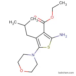 Molecular Structure of 183562-41-6 (3-Thiophenecarboxylic acid,
2-amino-4-(2-methylpropyl)-5-(4-morpholinyl)-, ethyl ester)