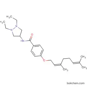 Molecular Structure of 183583-81-5 (Benzamide,
N-(1,2-diethyl-4-pyrazolidinyl)-4-[(3,7-dimethyl-2,6-octadienyl)oxy]-, (Z)-)