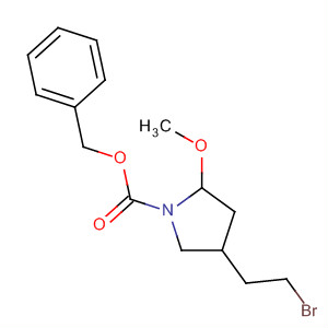 1-Pyrrolidinecarboxylic acid, 4-(2-bromoethyl)-2-methoxy-, phenylmethyl ester