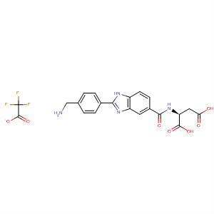 Molecular Structure of 183608-81-3 (L-Aspartic acid,
N-[[2-[4-(aminomethyl)phenyl]-1H-benzimidazol-5-yl]carbonyl]-,
mono(trifluoroacetate))