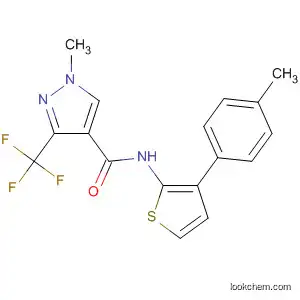 Molecular Structure of 183676-44-0 (1H-Pyrazole-4-carboxamide,
1-methyl-N-[3-(4-methylphenyl)-2-thienyl]-3-(trifluoromethyl)-)