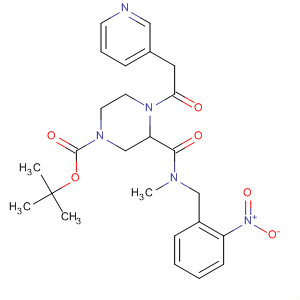 1-Piperazinecarboxylic acid, 3-[[methyl[(2-nitrophenyl)methyl]amino]carbonyl]-4-(3-pyridinylacetyl)-, 1,1-dimethylethyl ester
