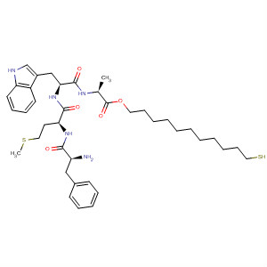 L-Alanine, L-phenylalanyl-L-methionyl-L-tryptophyl-, 11-mercaptoundecyl  ester