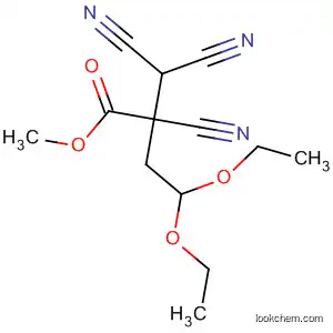Molecular Structure of 184092-93-1 (Butanoic acid, 2-cyano-2-(dicyanomethyl)-4,4-diethoxy-, methyl ester)