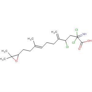 Molecular Structure of 184173-50-0 (Carbonimidic dichloride,
[(6E)-2-chloro-9-(3,3-dimethyloxiranyl)-7-methyl-3-methylene-6-nonenyl]
-)
