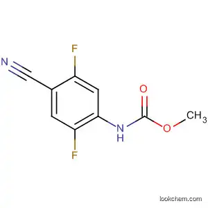 Molecular Structure of 184347-78-2 (Carbamic acid, (4-cyano-2,5-difluorophenyl)-, methyl ester)
