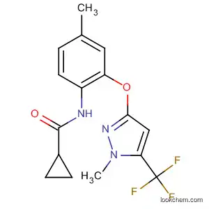 Molecular Structure of 184358-24-5 (Cyclopropanecarboxamide,
N-[4-methyl-2-[[1-methyl-5-(trifluoromethyl)-1H-pyrazol-3-yl]oxy]phenyl]-)