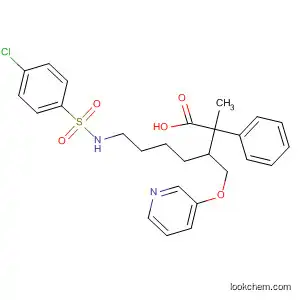 Benzenepropanoic acid,
4-[1-[[[(4-chlorophenyl)sulfonyl]amino]methyl]-5-(3-pyridinyloxy)pentyl]-