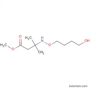 Molecular Structure of 184577-30-8 (Butanoic acid, 3-[(4-hydroxybutoxy)amino]-3-methyl-, methyl ester)